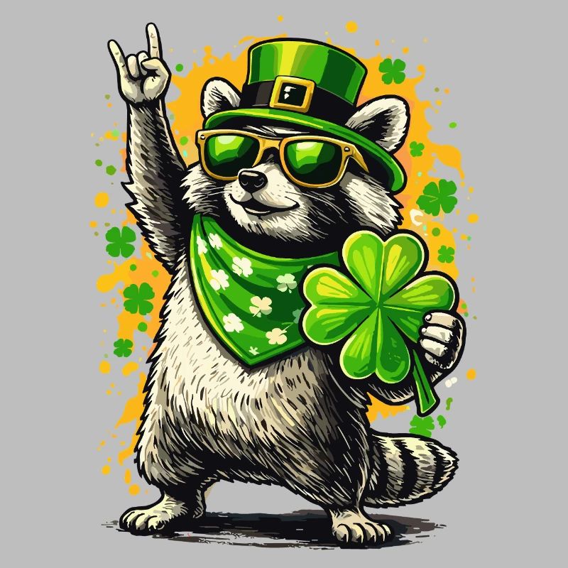 Trèfle de la Saint-Patrick du raton laveur