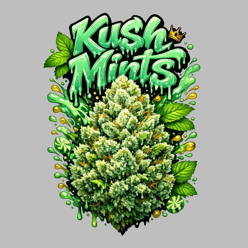 Kush Mints Graffiti Bud Print