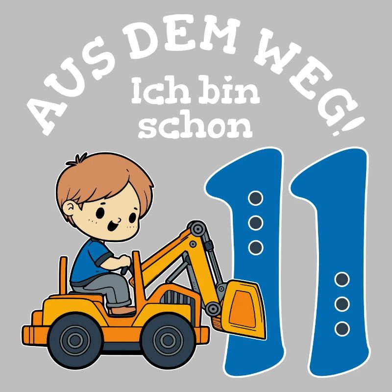 11. Geburtstag Bagger Junge