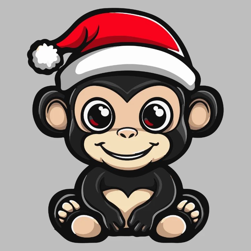 Singe Noël Mignon