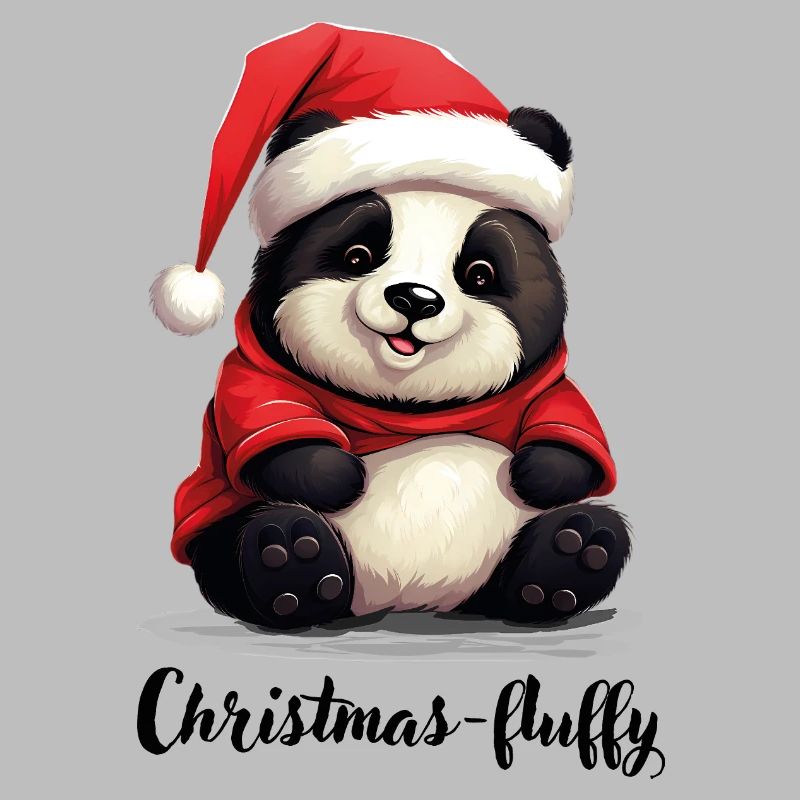 Christmas, Panda bear, chubby panda, fluffy