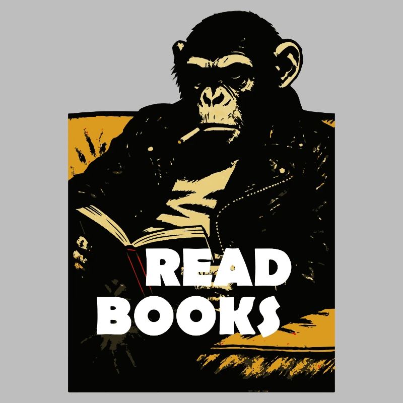 Chimp liest Bücher