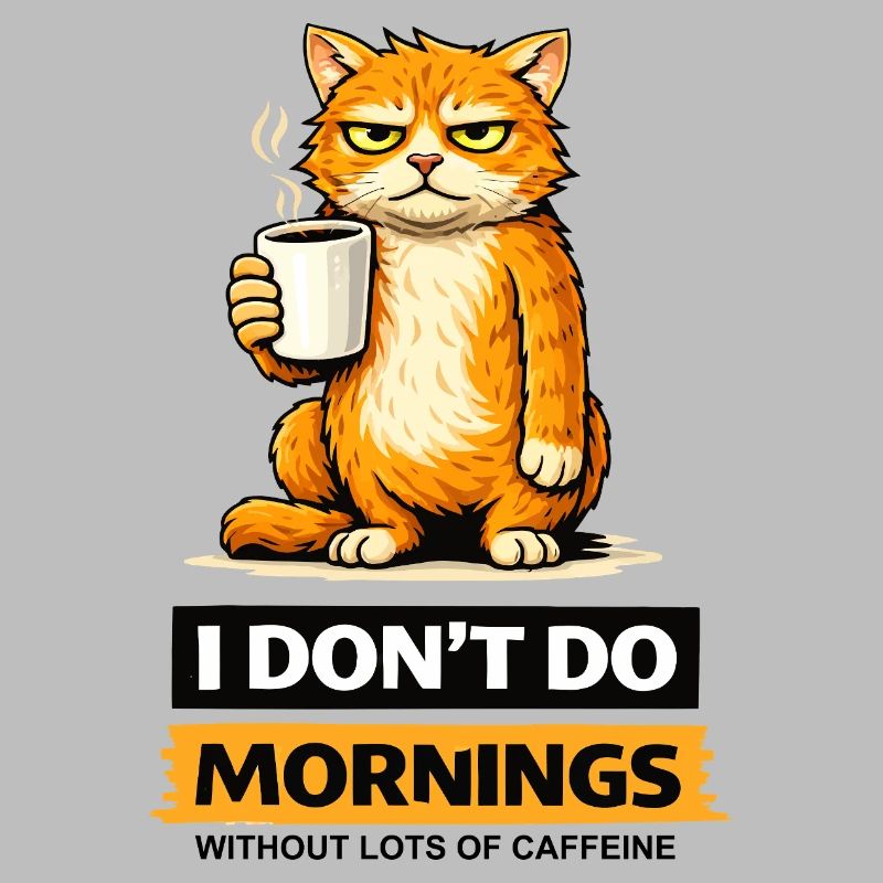 Morgen-Katzen-Kaffee-Einstellung