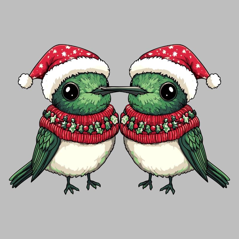 Hummingbird Bird Christmas Team