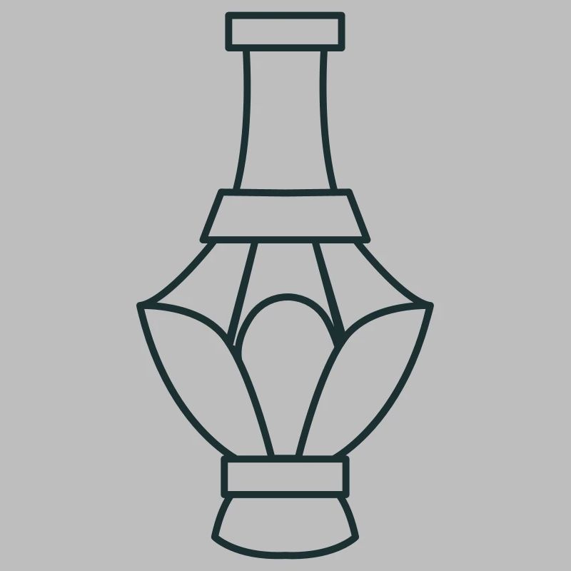 gemeißelte Blumenhaltevase