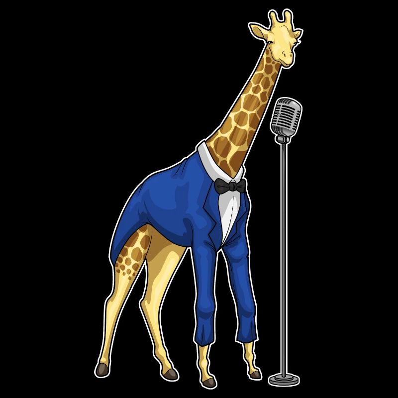 Giraffe Sänger Mikrofon Musik