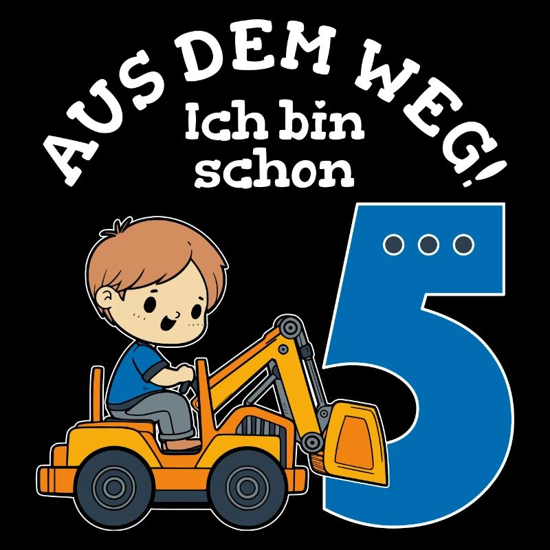 5. Geburtstag Bagger Junge
