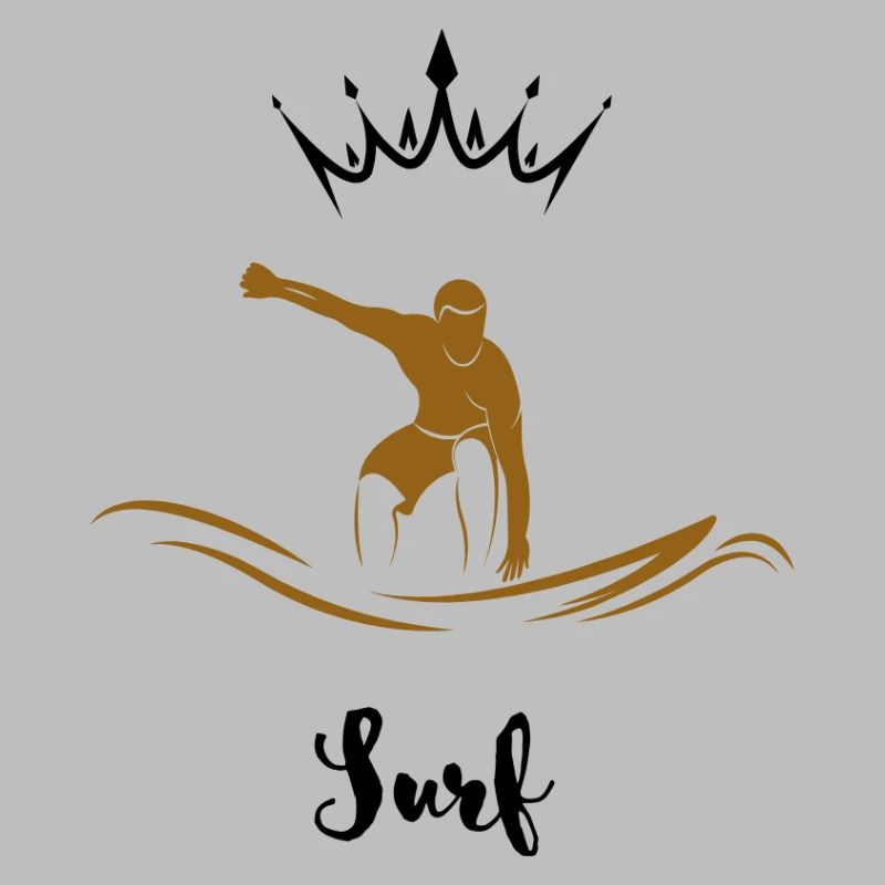 Golden Surfer on Wave