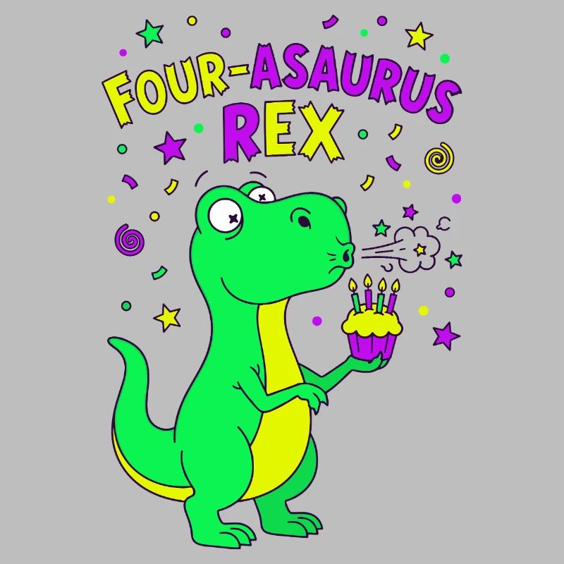 Four-asaurus Rex 4 Geburtstag