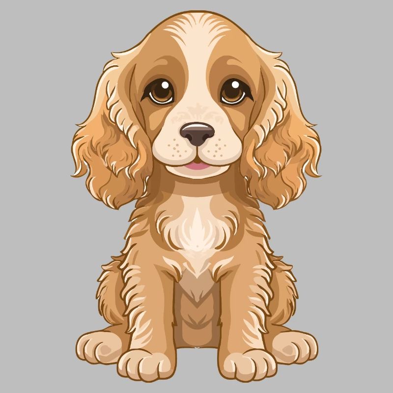 Dessin animé mignon de chiot Cocker Spaniel