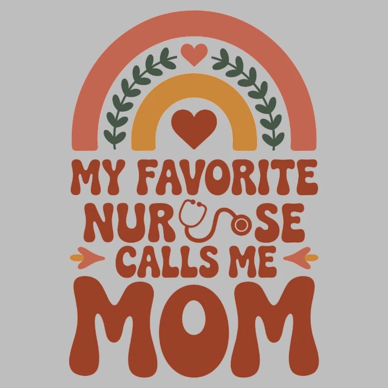 Mon infirmière préférée m’appelle maman - Boho Rainbow