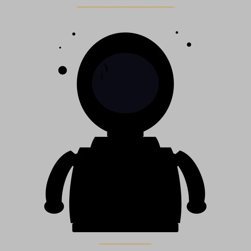 Minimalistischer Schwarzer Mond