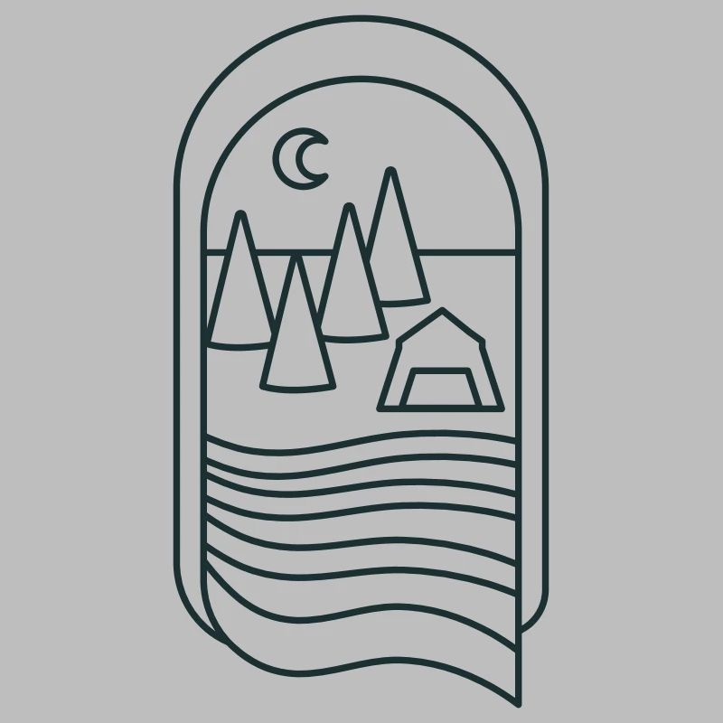 CAMP BOHO Forest avec arbres et rivière