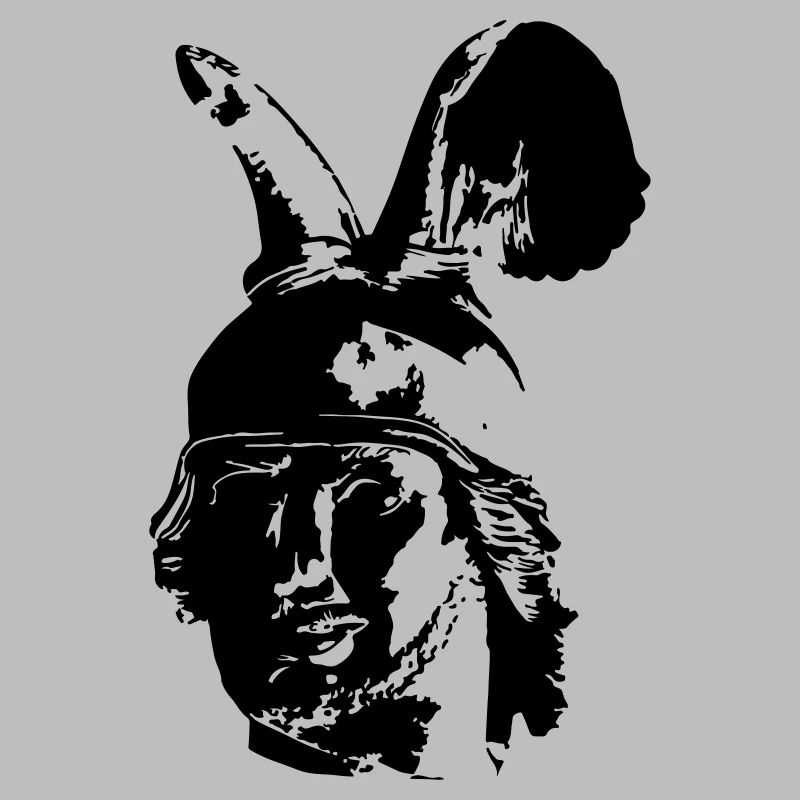 Kopf des Hermannsdenkmals - einfarbig, schlicht