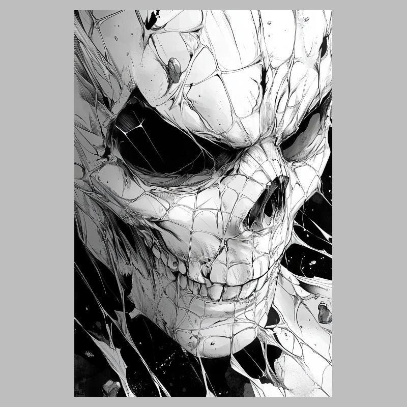 Skull Net Black & White