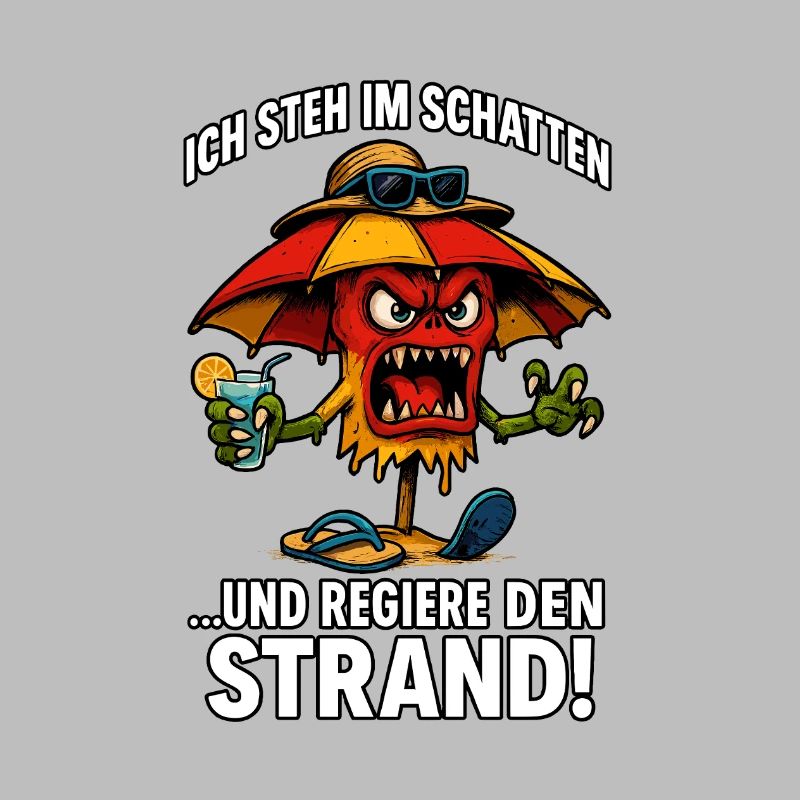 Schattenheld am Strand