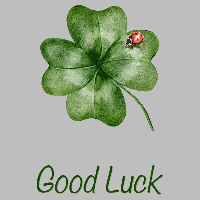 Good Luck – Shamrock with Ladybug
