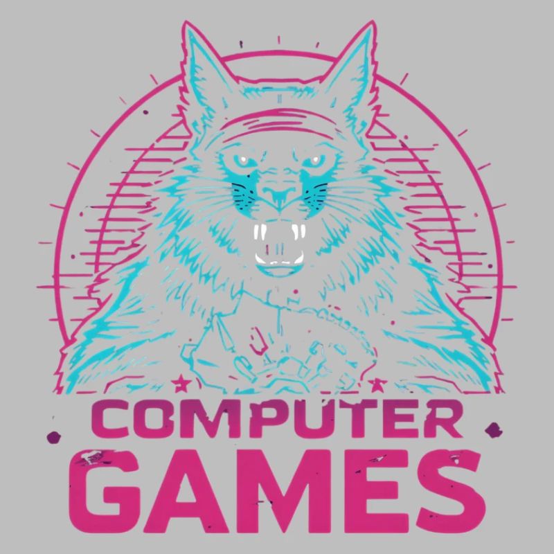 Games Logo mit Neon-Design