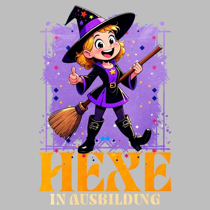 Witch in training with magic wand