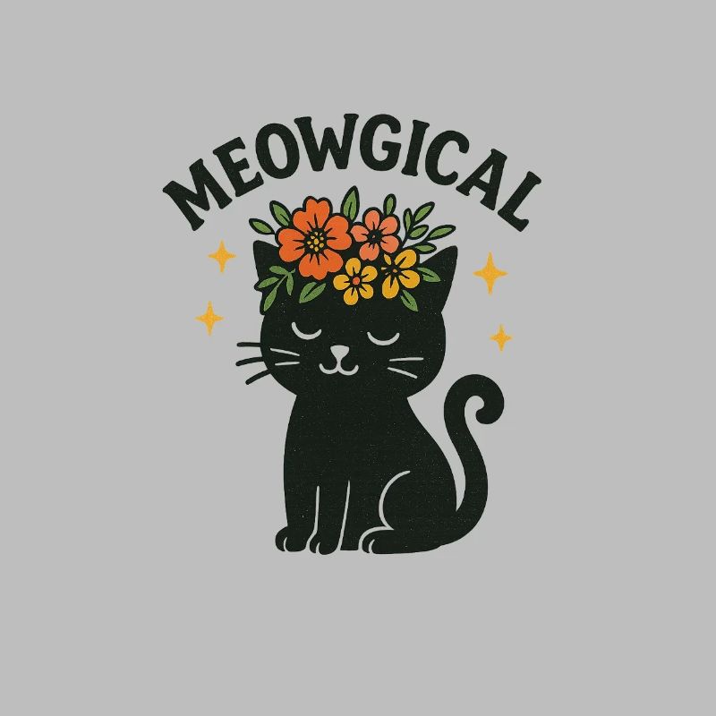 Conception de chat mignon magique - Meowgical