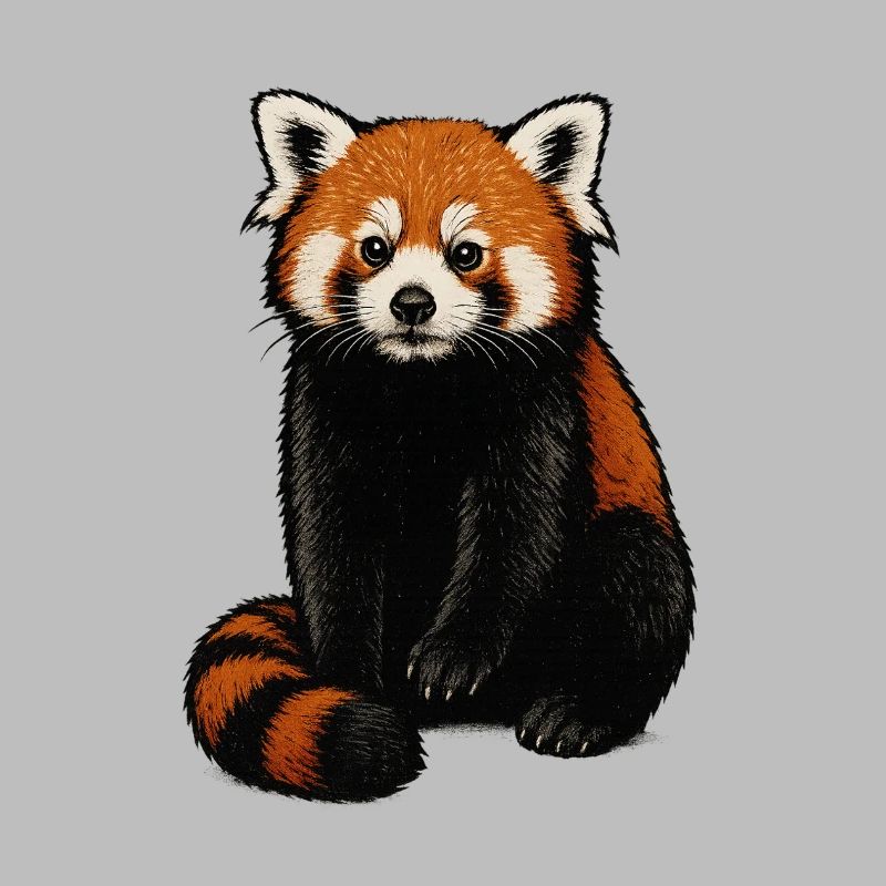 Red Panda Cuddle Illustration