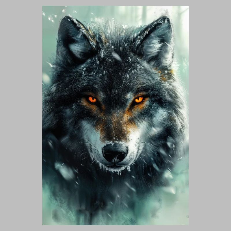Illustration eines Wolfes