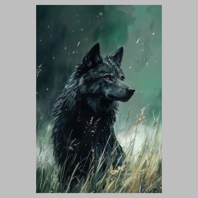 Illustration eines Wolfes