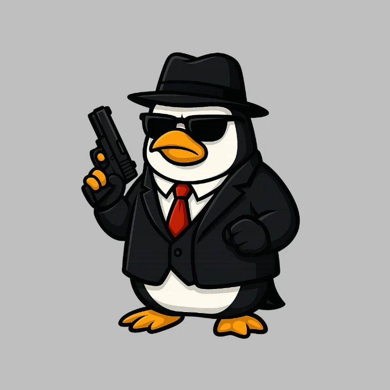 Espion Pingouin en smoking