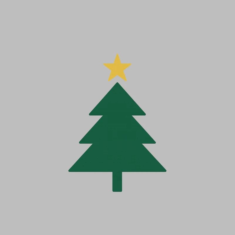 Minimal Christmas tree with star
