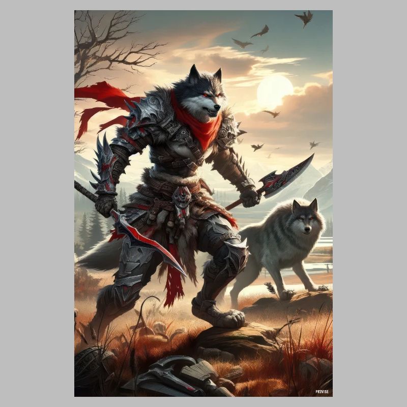 Ironwolf Warrior at Sunset