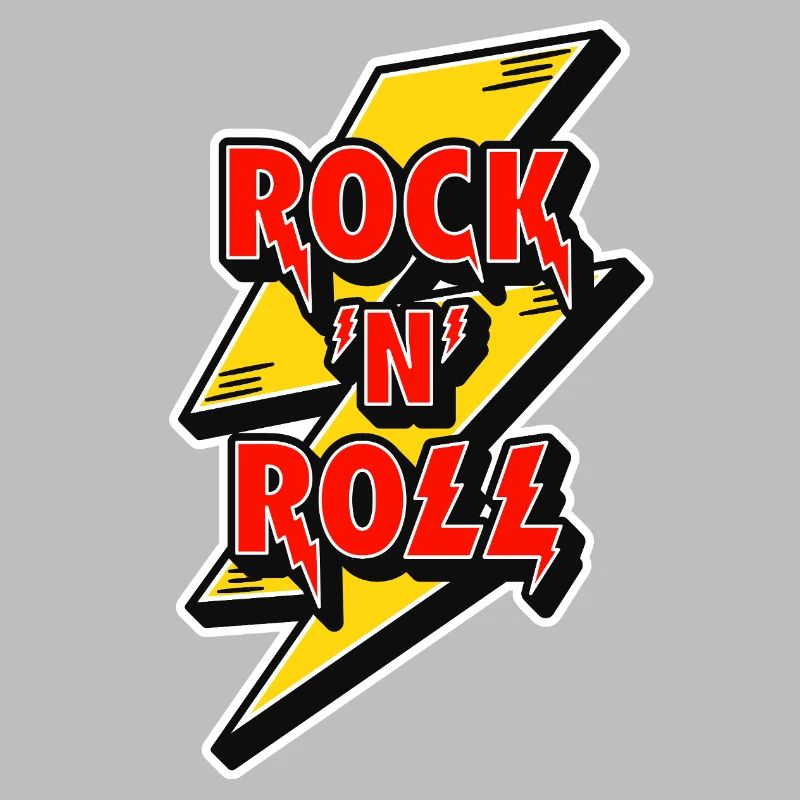 Rock 'N' Roll Lightning Bolt Emblem