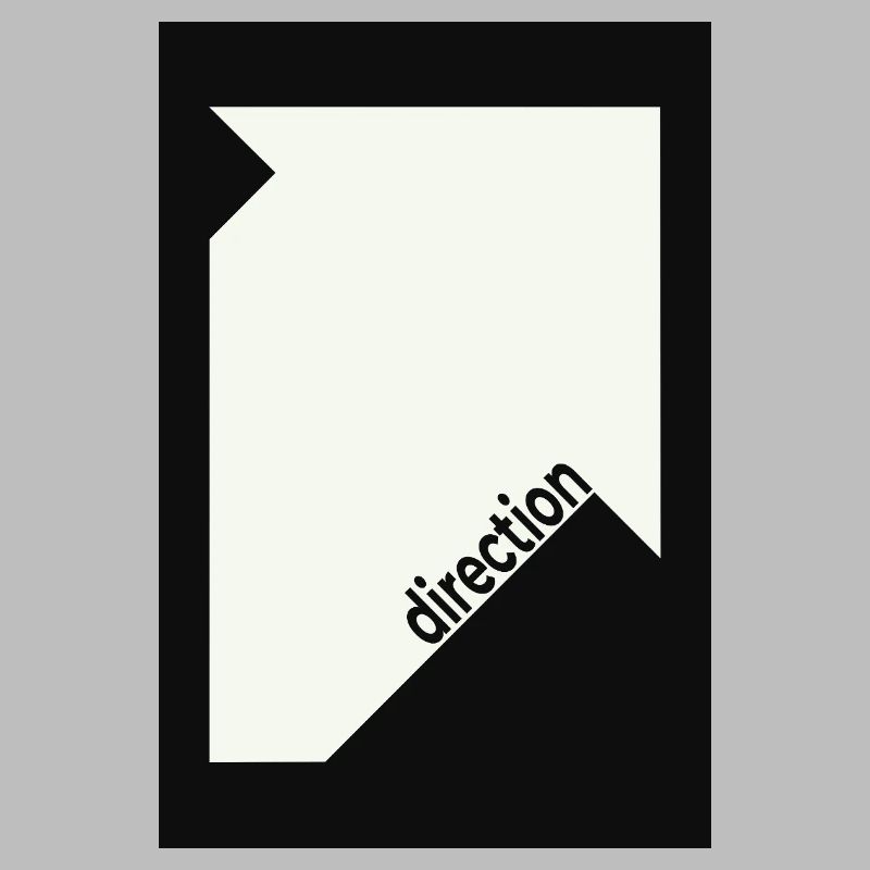Direction Poster Schwarz – Minimal Statement