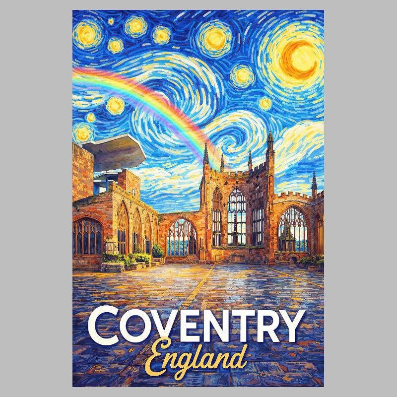 Coventry, Angleterre, Skyline Starfall