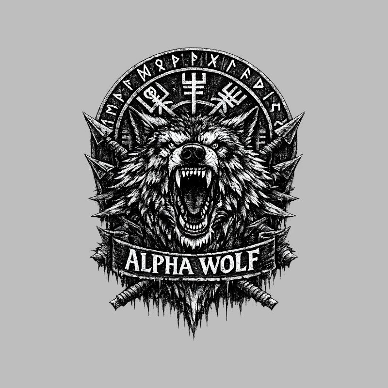 Alpha Wolf Runic Crest