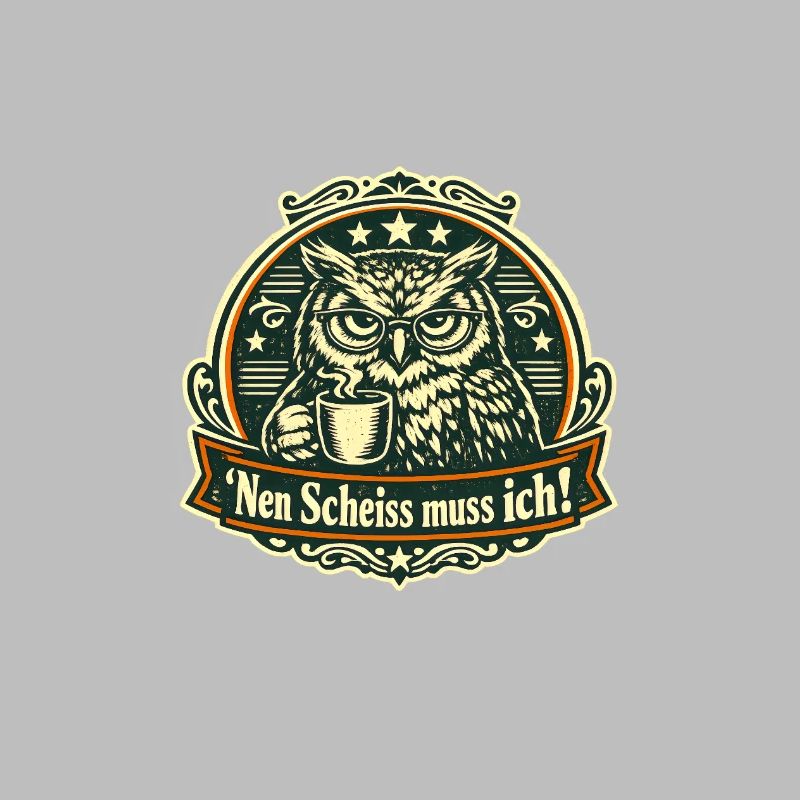Nen scheiß muss ich Eule Büro Spruch