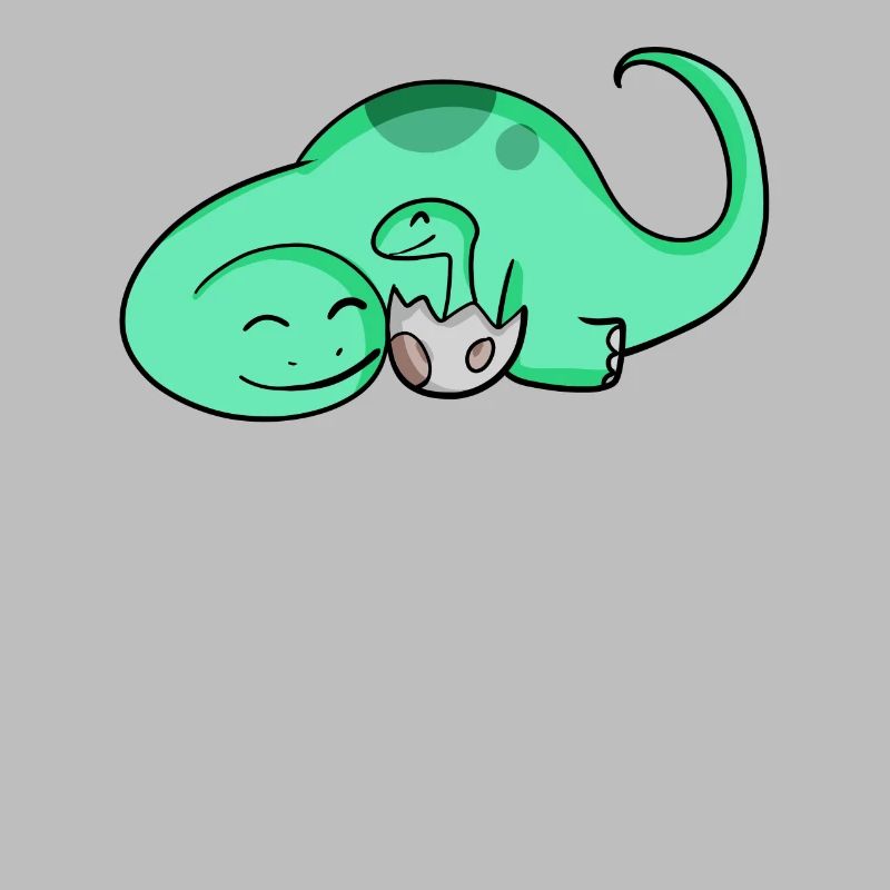 Dinosaurier mit Baby Dinosaurier