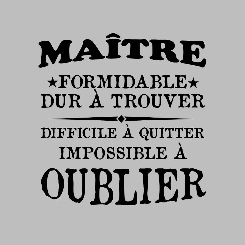 Maître formidable idée cadeau maître d'école