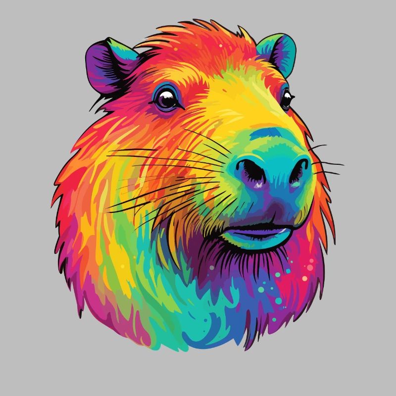 Capybara Low Rainbow Design