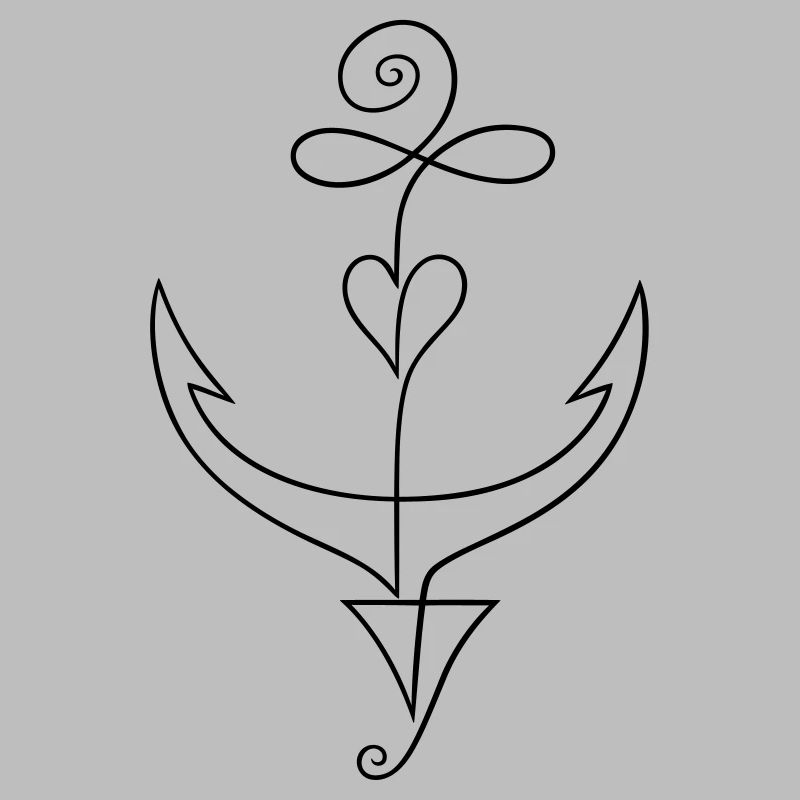Anker Minimalist Single Line Tattoo