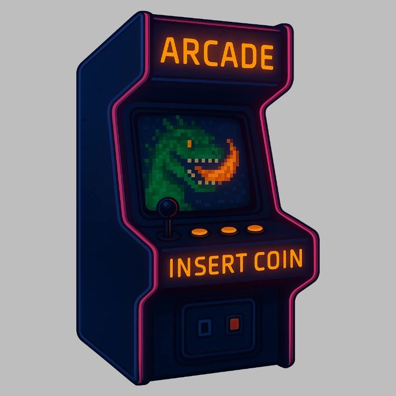Dino Arcade Neon Pixel