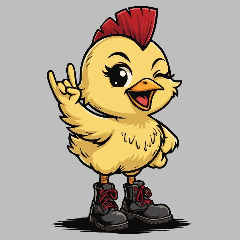 Punk Rock Chick with Boots