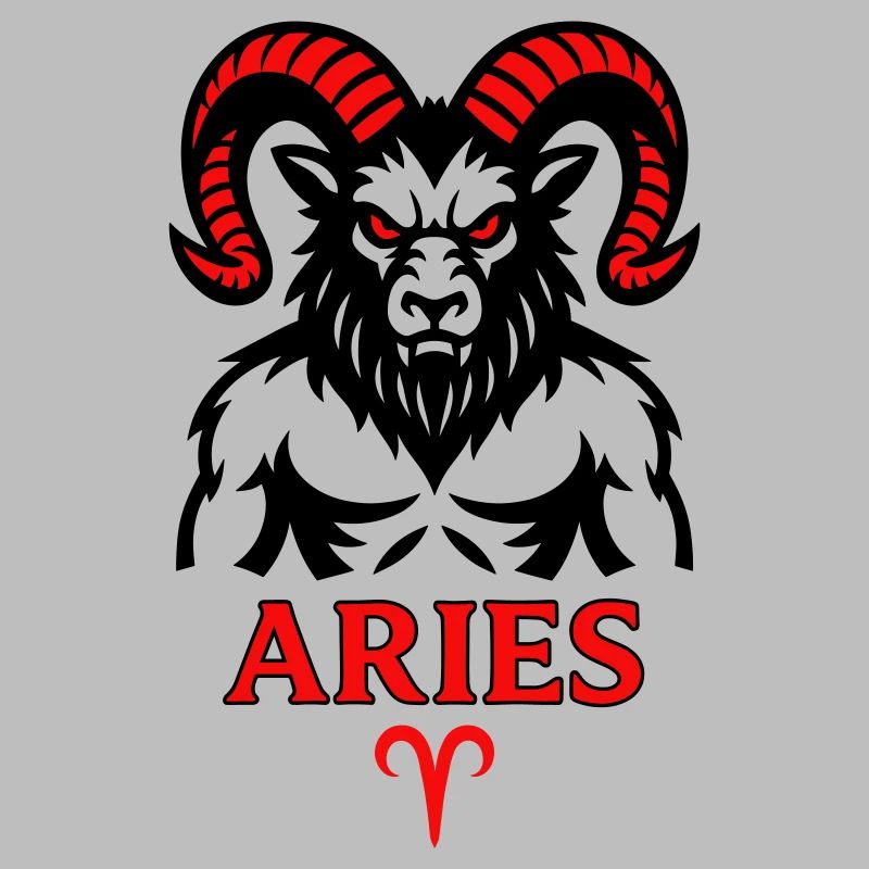 Aries Sternzeichen mit Hörnersymbol