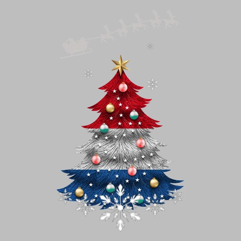 Christmas tree with Netherlands flag