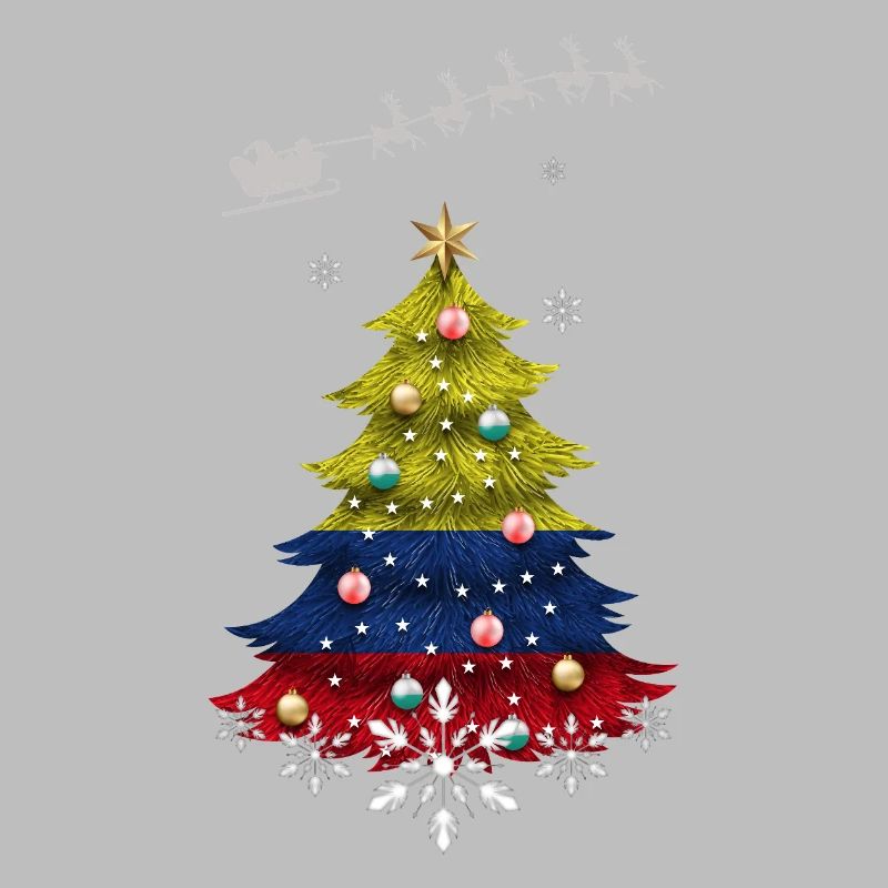 Sapin de Noël avec drapeau de la Colombie