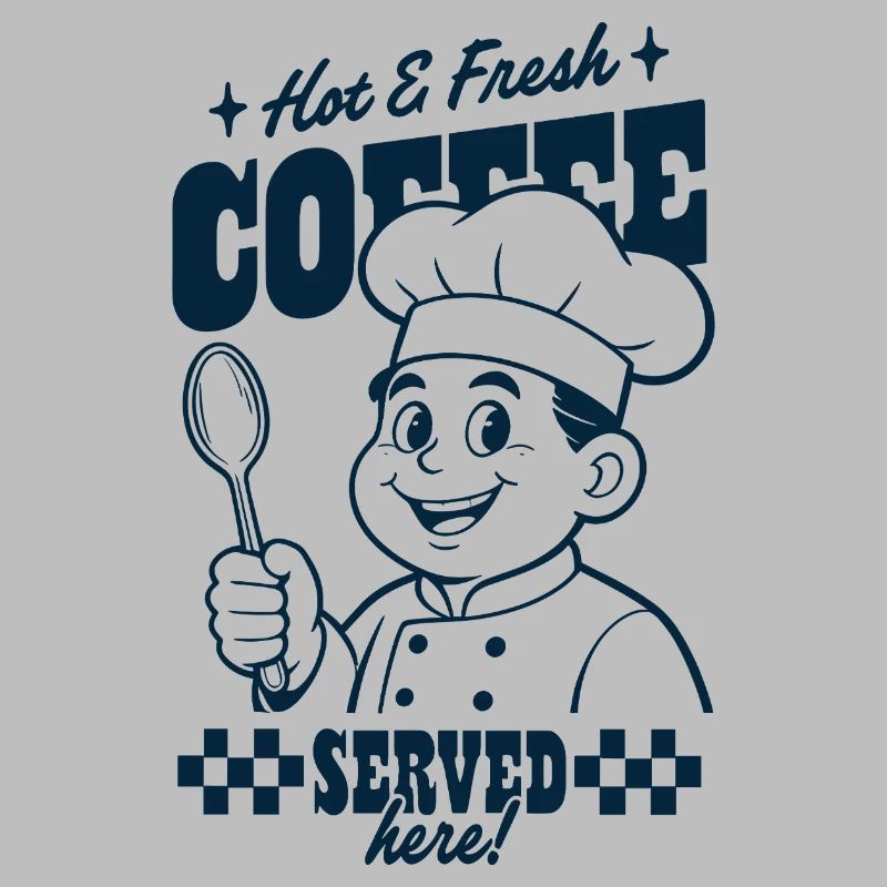 Coffee chef serves here