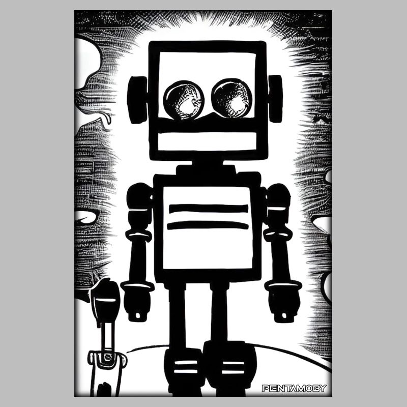 Roboter Comic Zukunft Cyborg Maschine Technik