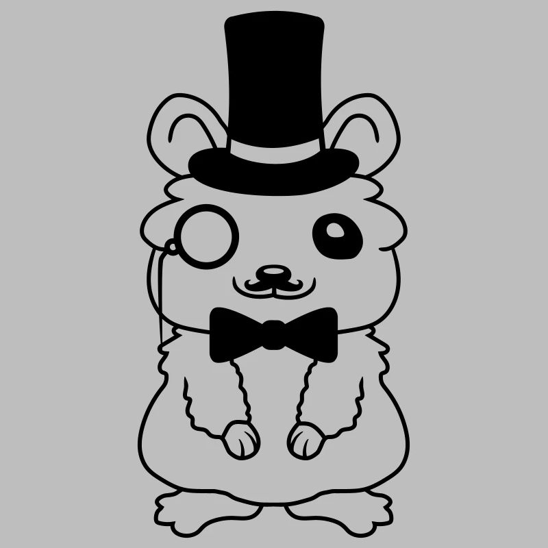 Zylinder Hut Hamster Herr