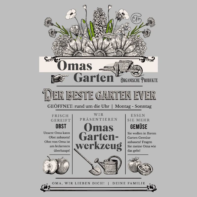 Oma Großmutter Garten Gärtnerin Geschenk