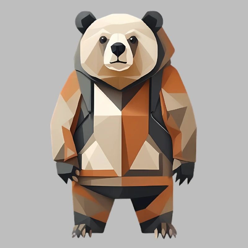Polypanda Panda Low-Poly