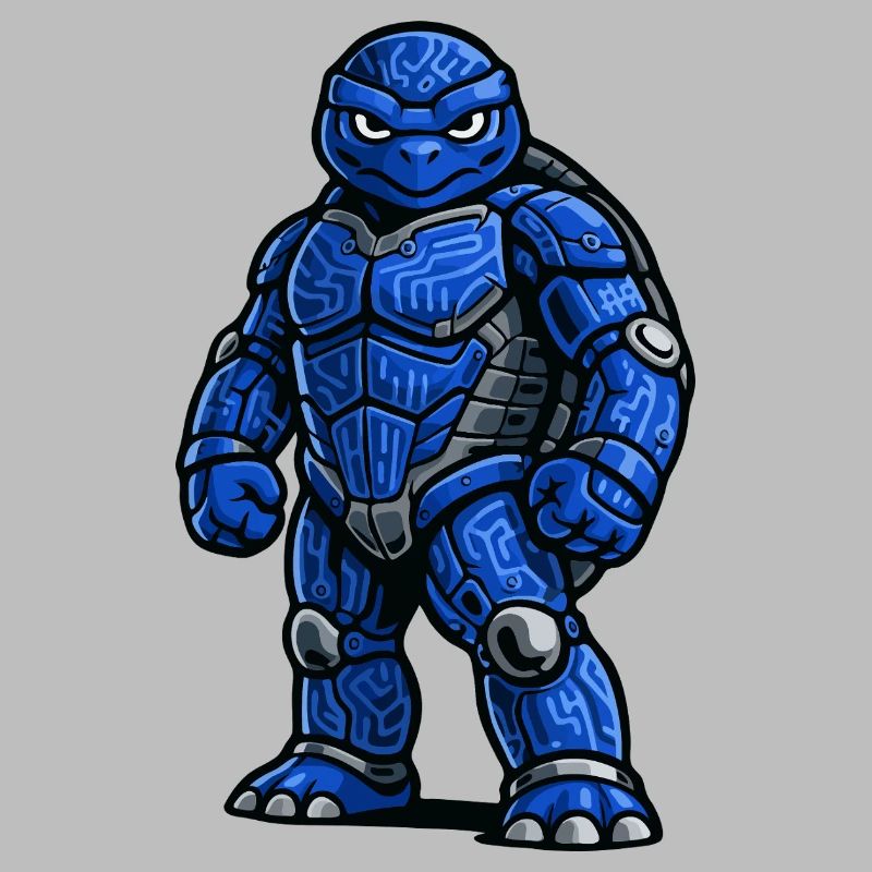 Futuristic Armored Turtle Warrior